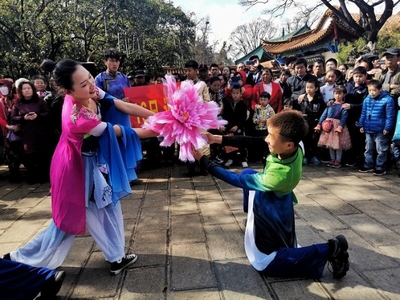 通海縣第十八屆迎春花街 繁花獻瑞，禮品花卉銷售成亮點